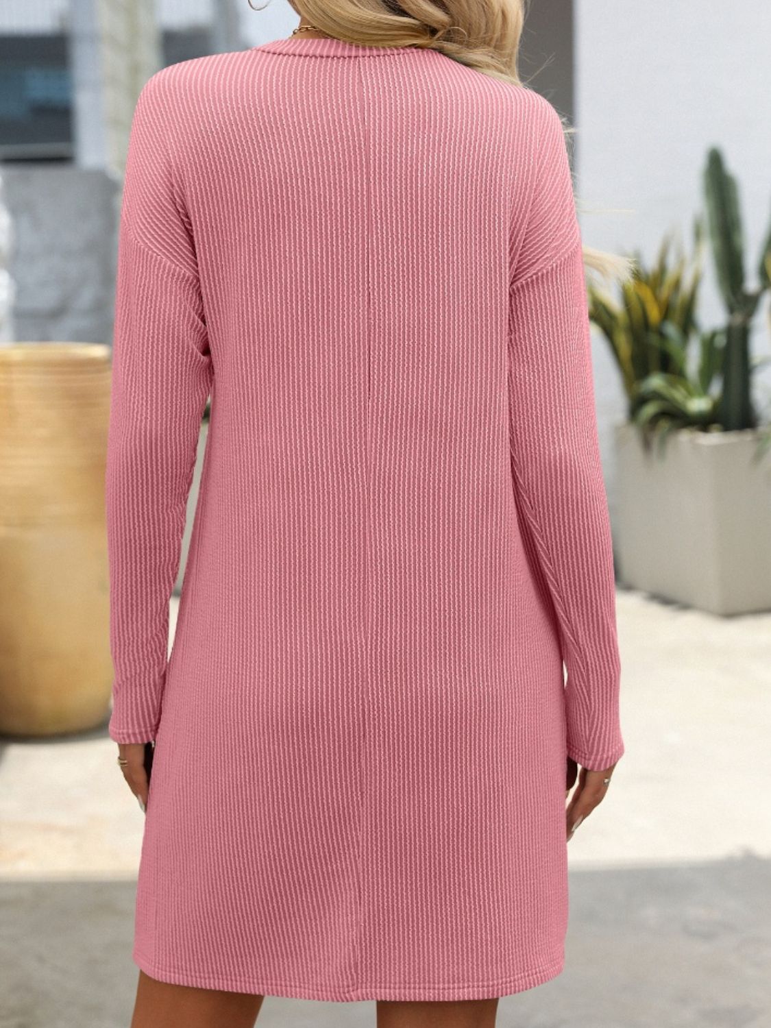Striped Long Sleeve Mini Dress