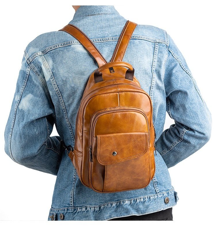 Men's First Layer Cowhide Travel Bag