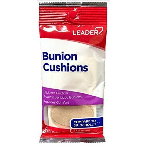 Leader Bunion Cushions - Soft Felt Padding for Pressure Relief, 6 Count