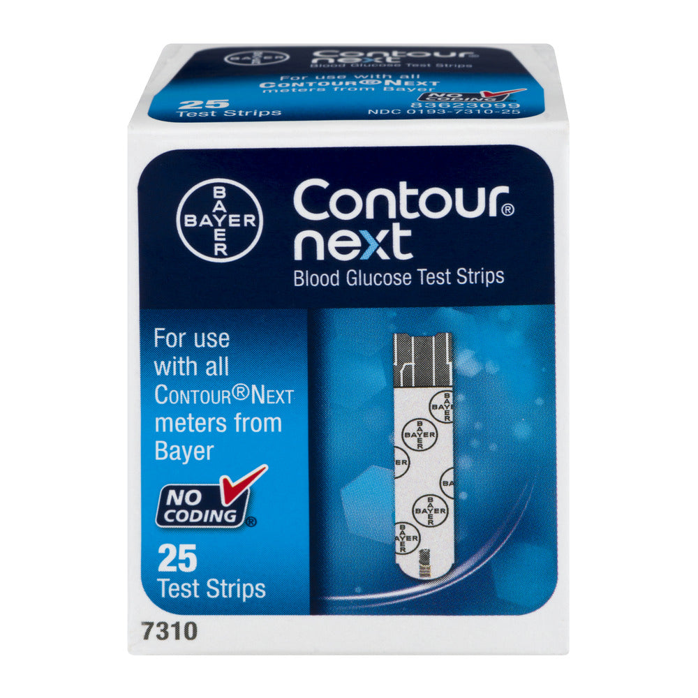 Contour Next Test Strips for Blood Glucose Monitoring – 25 ct Sterile Strips