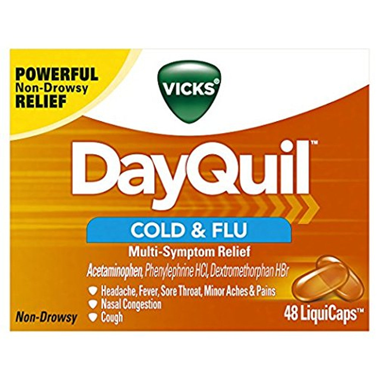 Vicks® DayQuil™ Cold & Flu LiquiCaps™, 8 EA