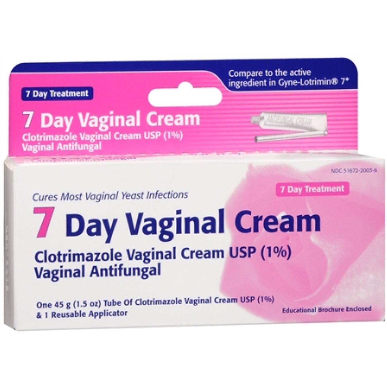 Clotrimazole-7 1% 7-Day Treatment Vaginal Antifungal Cream, 1.5 oz