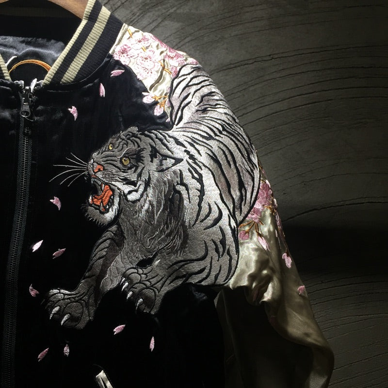 Men's Double-Sided Embroidered Jacket with Four Gods