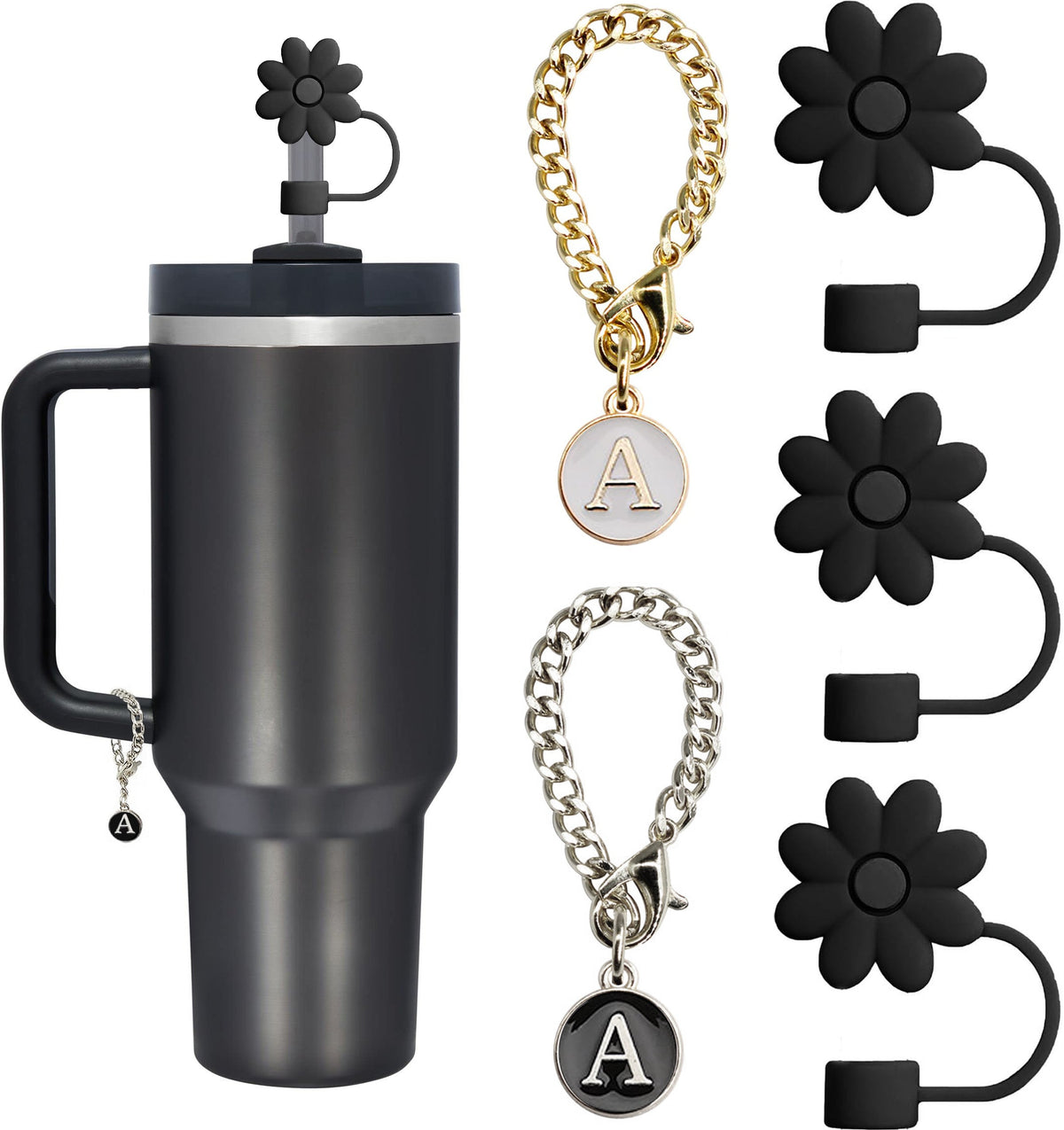 Tumbler Letter Handle Charms - 5PCS