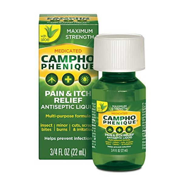 Campho-Phenique Pain & Itch Relief Antiseptic Liquid, Original Formula, 0.75 Fl Oz