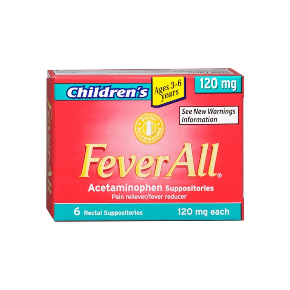 FeverAll Children’s Acetaminophen Suppositories 120 Mg