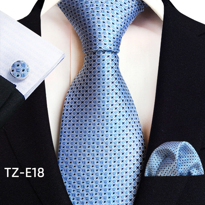 Paisley Tie Square Scarf Pocket Square Cufflinks Three-piece Set