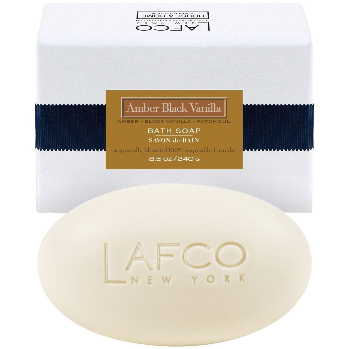 LAFCO New York House & Home Bath Soap, Amber Black Vanilla, 8.5 Oz