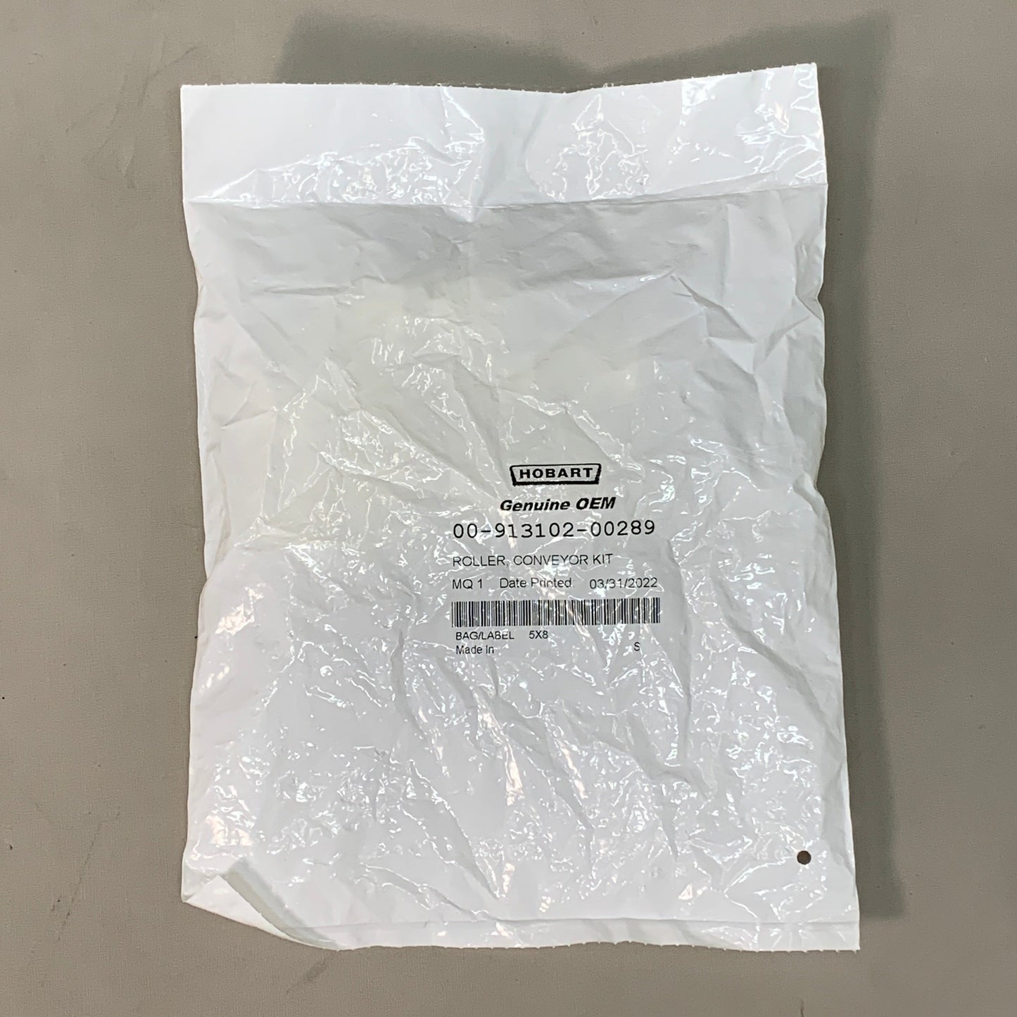 HOBART Conveyor Roller Kit 10 Rollers 10 Rings 3cm x 4cm 00-913102-00289 (New)