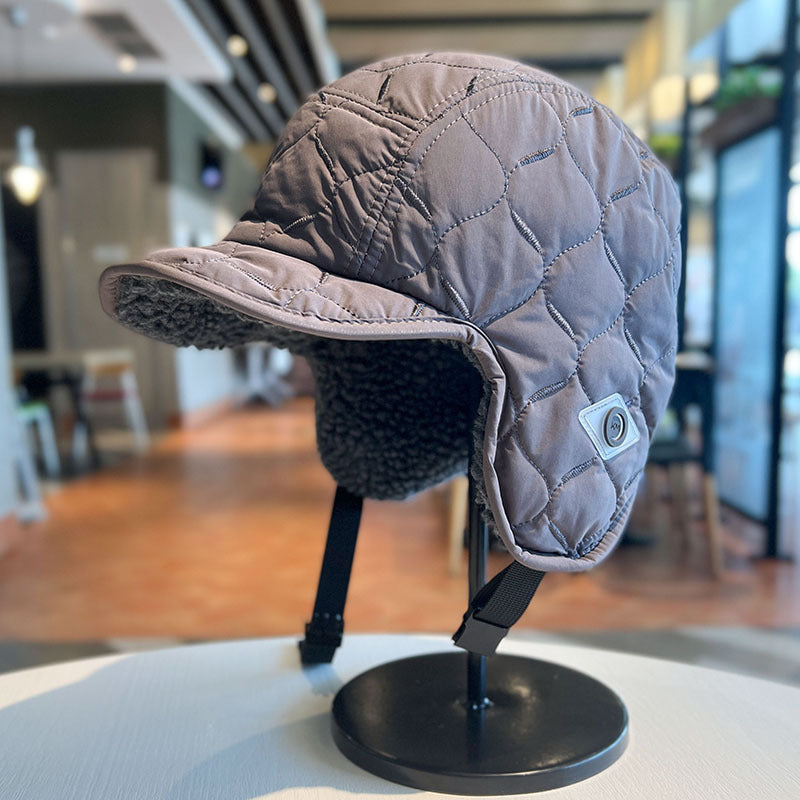 Thickened Fleece-lined Lamb Wool Warm Earflaps Cap