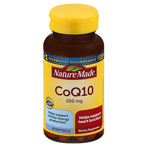 Nature Made CoQ10 200mg, Heart Health Support Supplement, 40 Count Bonus Pack (30+10 Free)