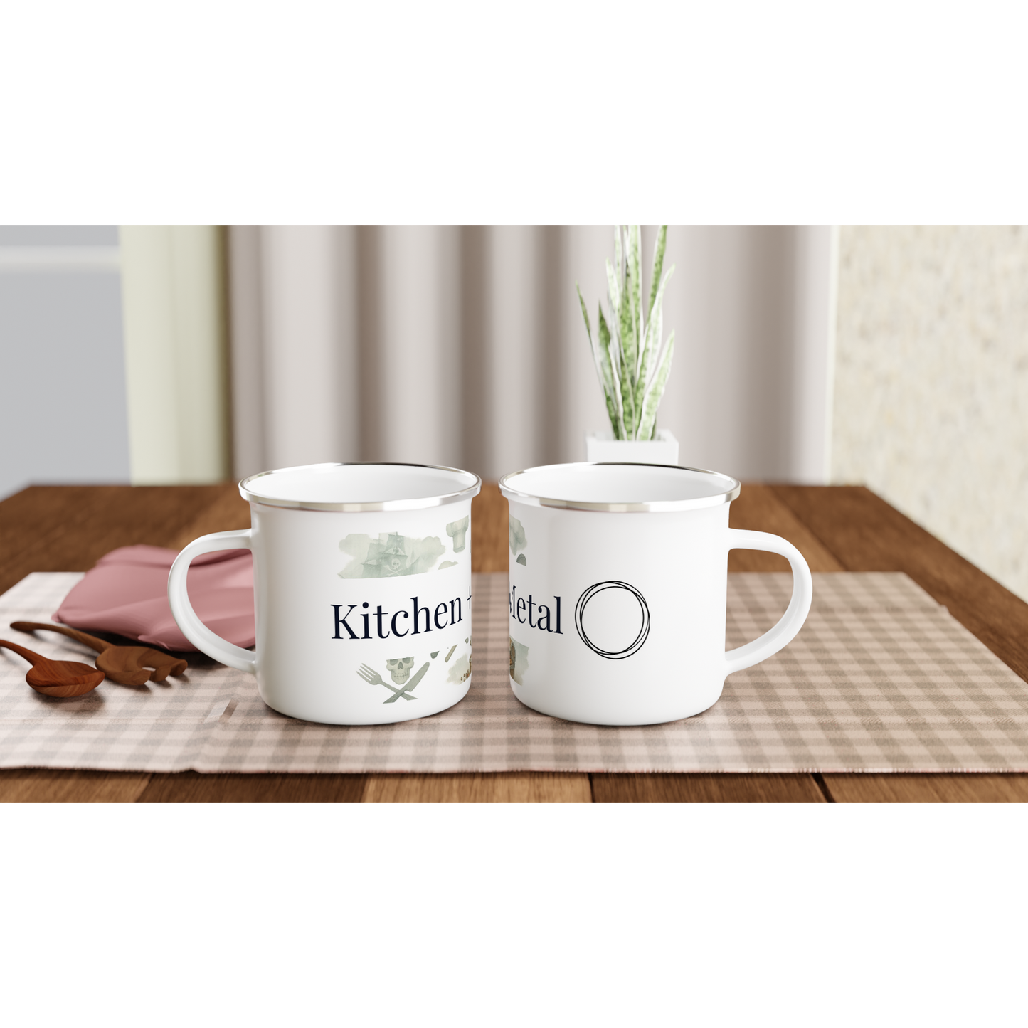 White 12oz Enamel Mug | Coffee Mugs | Kitchen + Metal