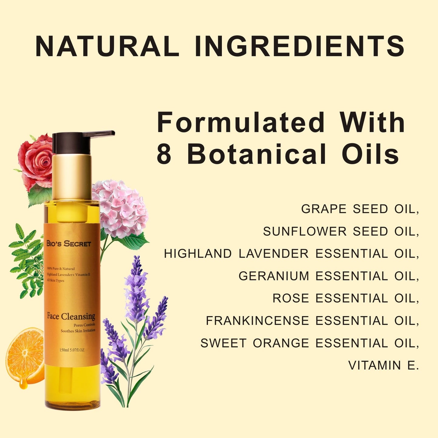 Bio's Secret Highland Lavender & Rose Cleansing Oil