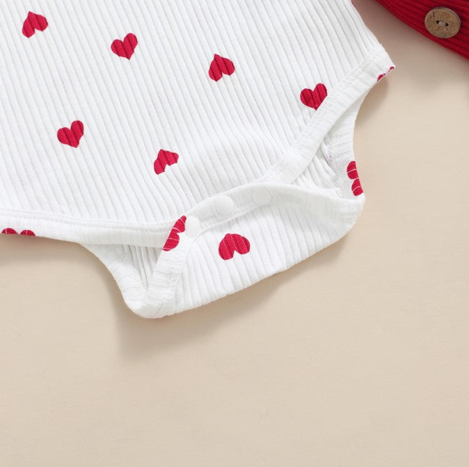 Baby Girl Valentine's Day Suit Heart Size