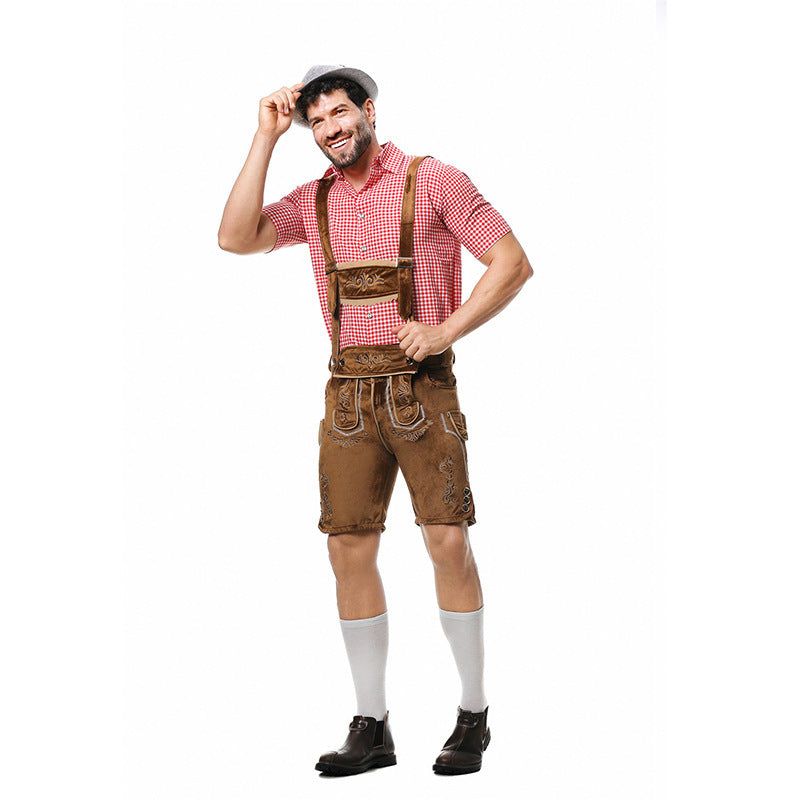Beer Festival Clothing Shirt Overalls Denim Hat Suit Men