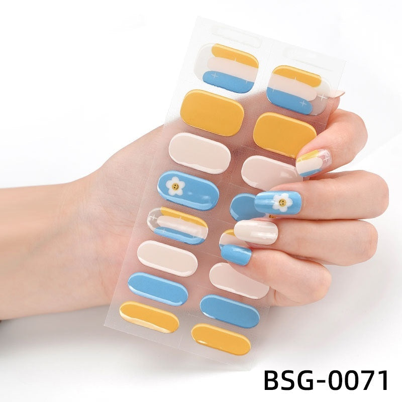 Semi-cured Nail Stickers Gel 3d Bronzing UV Nail Nail Stickers Paper