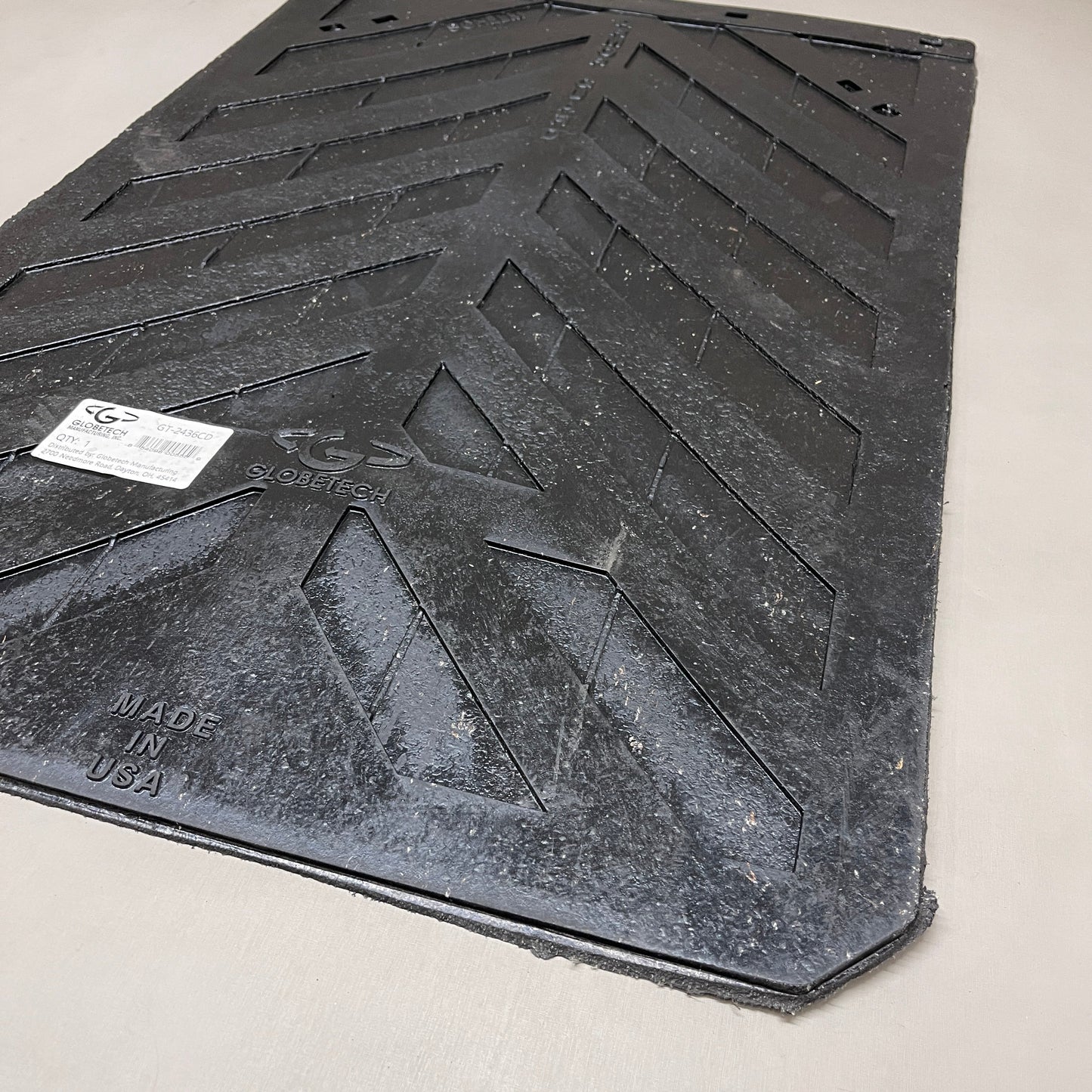 GLOBETECH 2-PACK! Rubber Mud Flaps 1/2" Thick x 24" W x 36" L Black 2436CD (New)