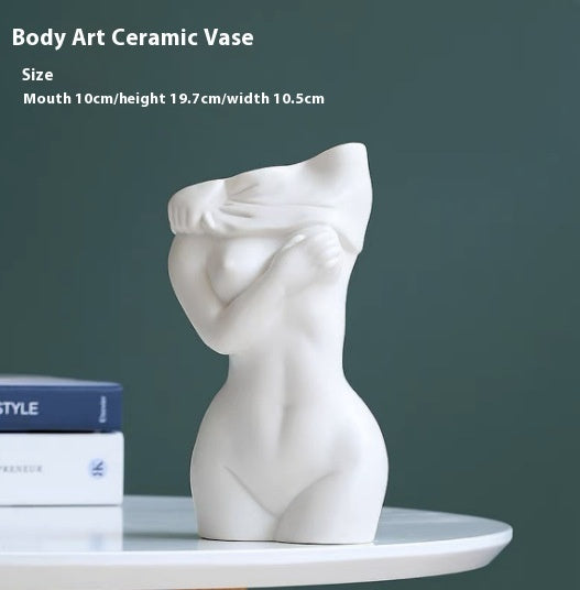 Creative Vase Ceramic Art Female Human Body Sculptured Ornaments
