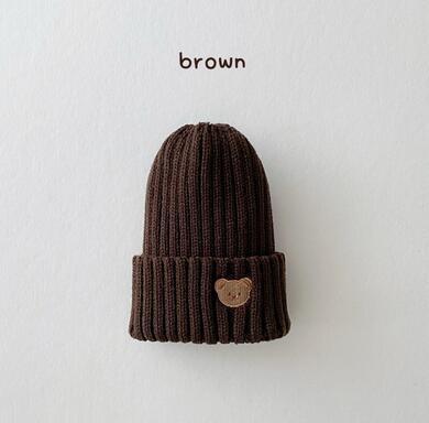 Baby Toddler Ribbed Knit Smile Face Beanie "LOVE SMILE"