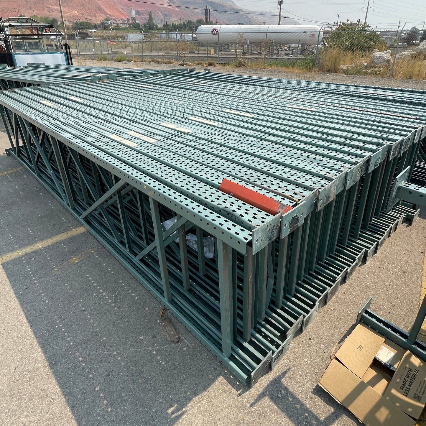 INTERACK Pallet Rack Upright Teardrop Style (Round & Angular) 192”H x 42”D (Pre-Owned)