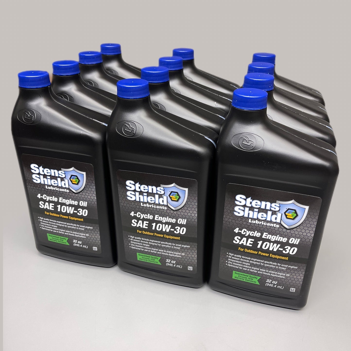 STENS SHIELD 12-PACK! 4-Cycle Engine Oil SAE 10W-30 1 Quart Bottles 770-132 (New)