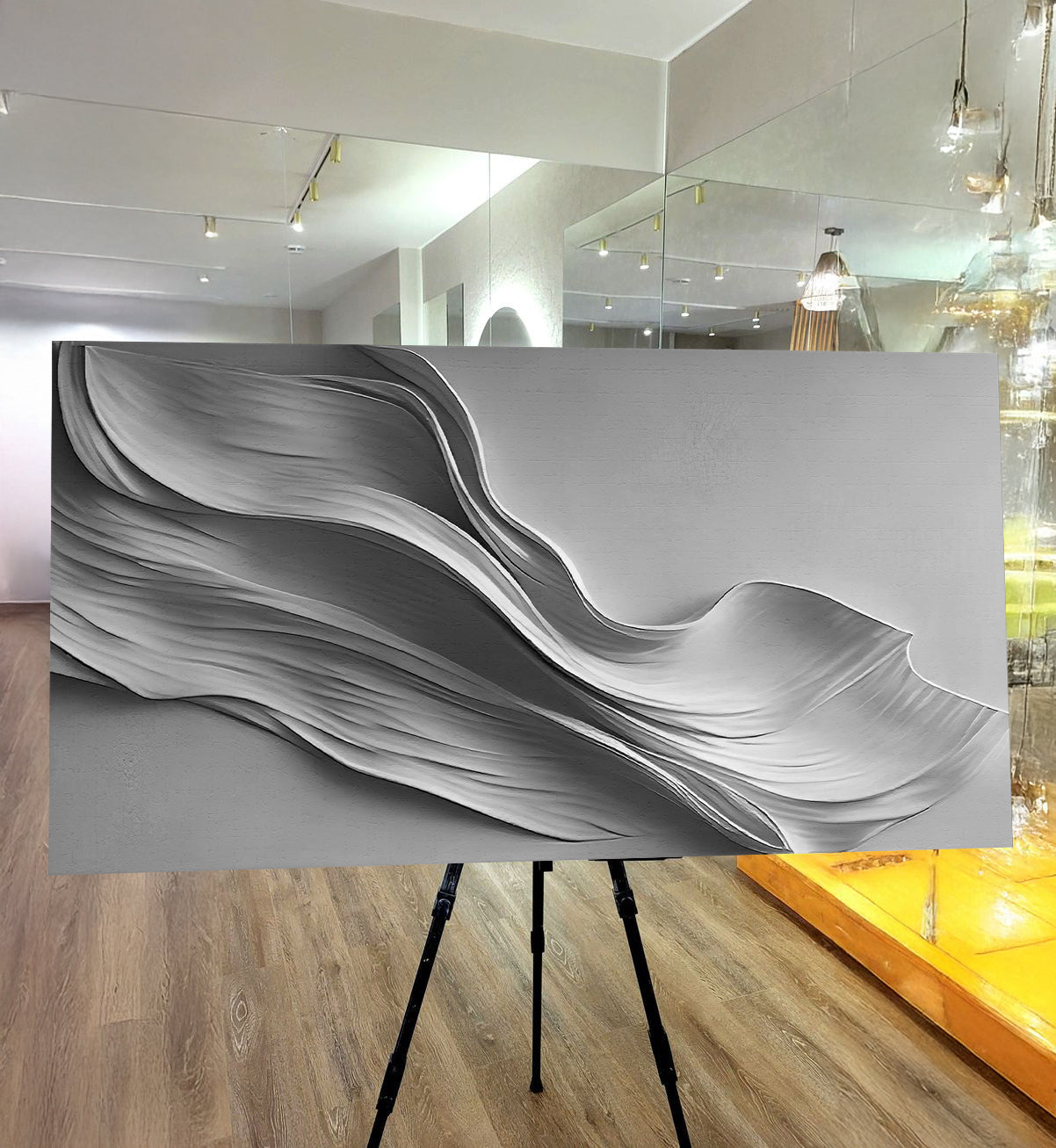 Stormy Gray Minimalist Wall Art