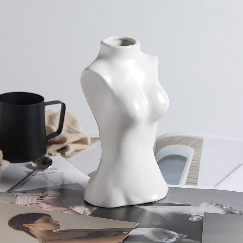 Creative Vase Ceramic Art Female Human Body Sculptured Ornaments