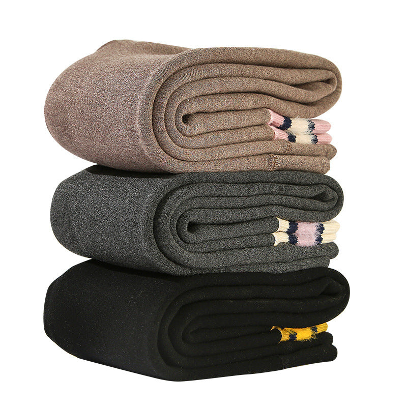 Winter New Children's Legging Trousers With Stripes And Velvet