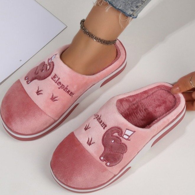 Plush Cotton Indoor Slippers