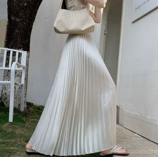 Women Fashion Casual Skirt Girls High Waist Long Skirts