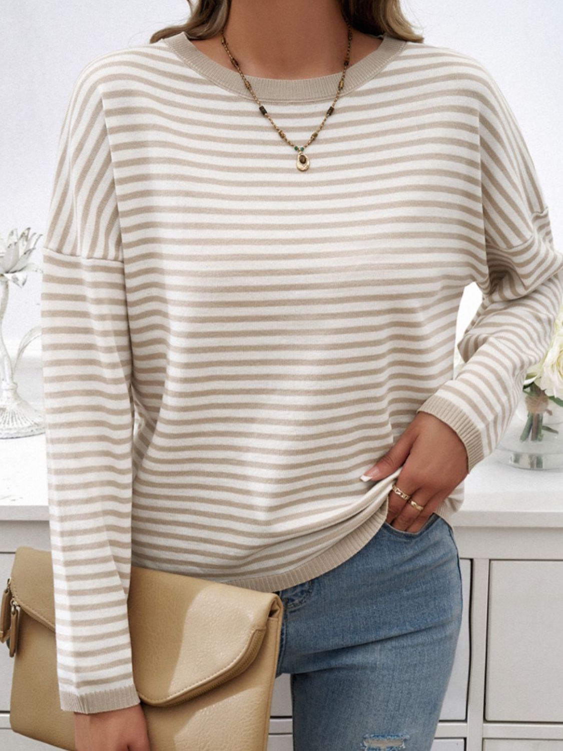 Women's Oversized Striped Sweater