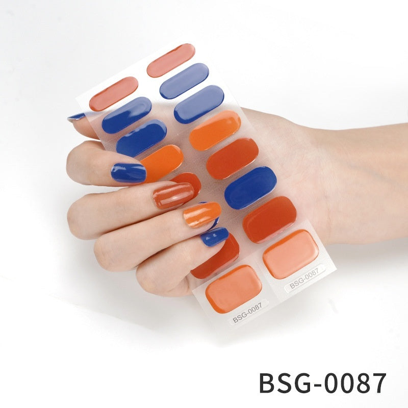 Semi-cured Nail Stickers Gel 3d Bronzing UV Nail Nail Stickers Paper