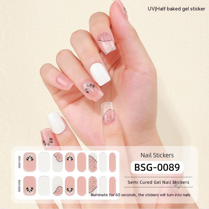 Semi-cured Nail Stickers Gel 3d Bronzing UV Nail Nail Stickers Paper