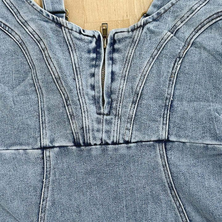 2023 Summer Casual U-Neck Denim Dress for Women