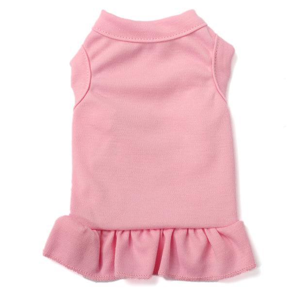 Solid Color Cotton Ruffle Dress Pet Clothes