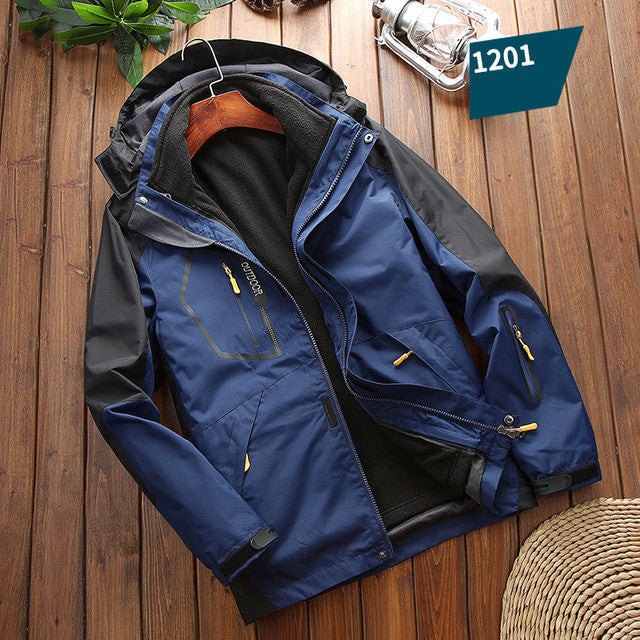 Men's Waterproof 3 in 1 Fleece Lined Outdoor Jacket