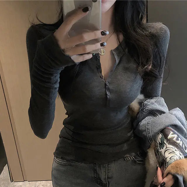 Style Loft Collection Water Cooler Moments Solid Color Fitted-Stretchy Button-Up Long Sleeve Shirt