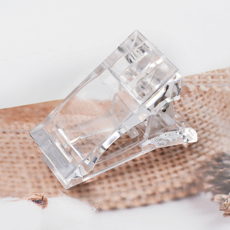 Transparent Poly Gel Nail Extension Clips - 5 or 10 pcs