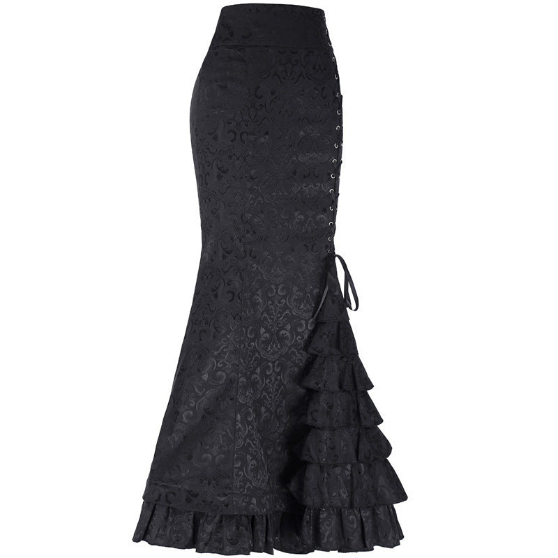 Amazon AliExpress explosion models fashion sexy fishtail belts women's long skirt skirt spot