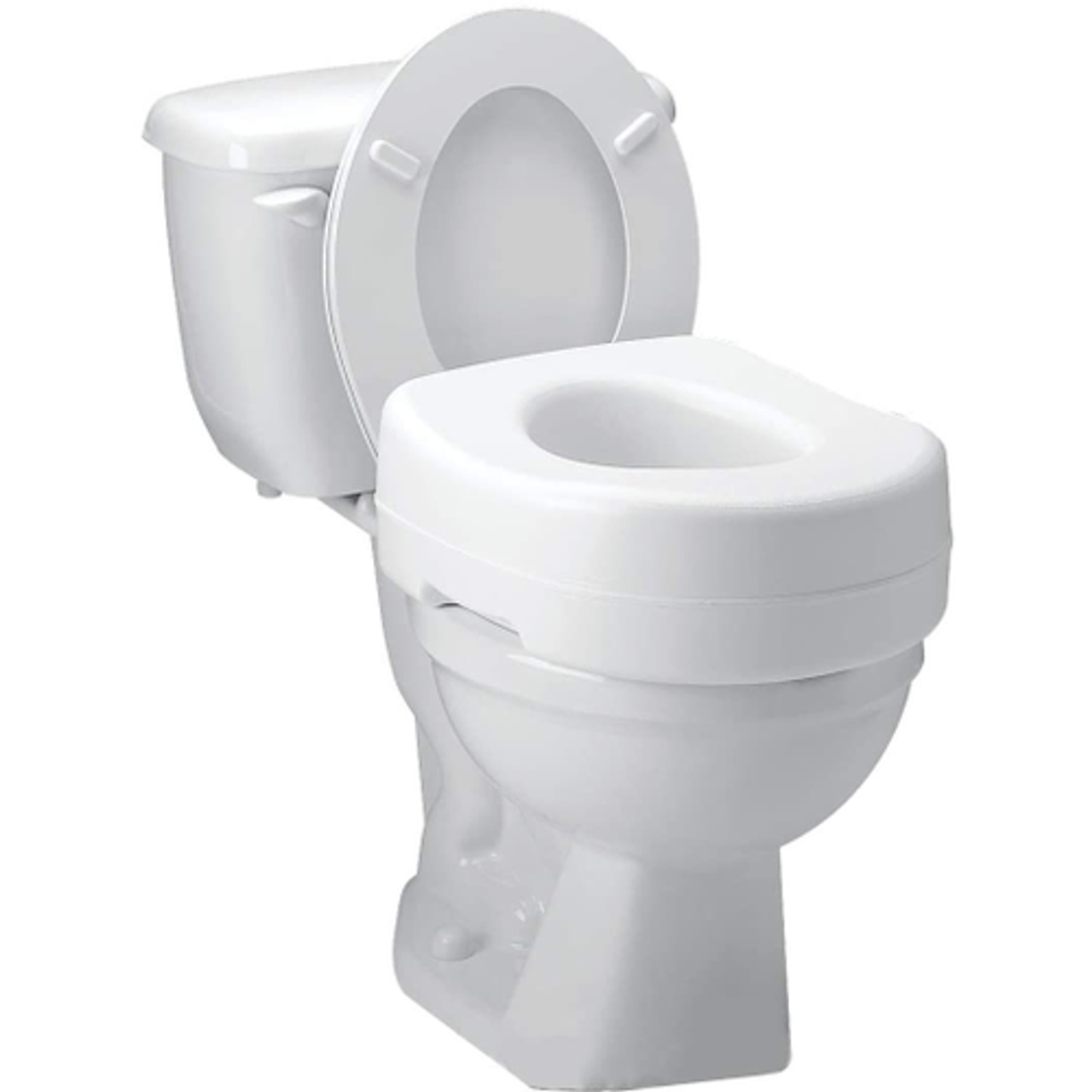 Carex Raised Toilet Seat - White