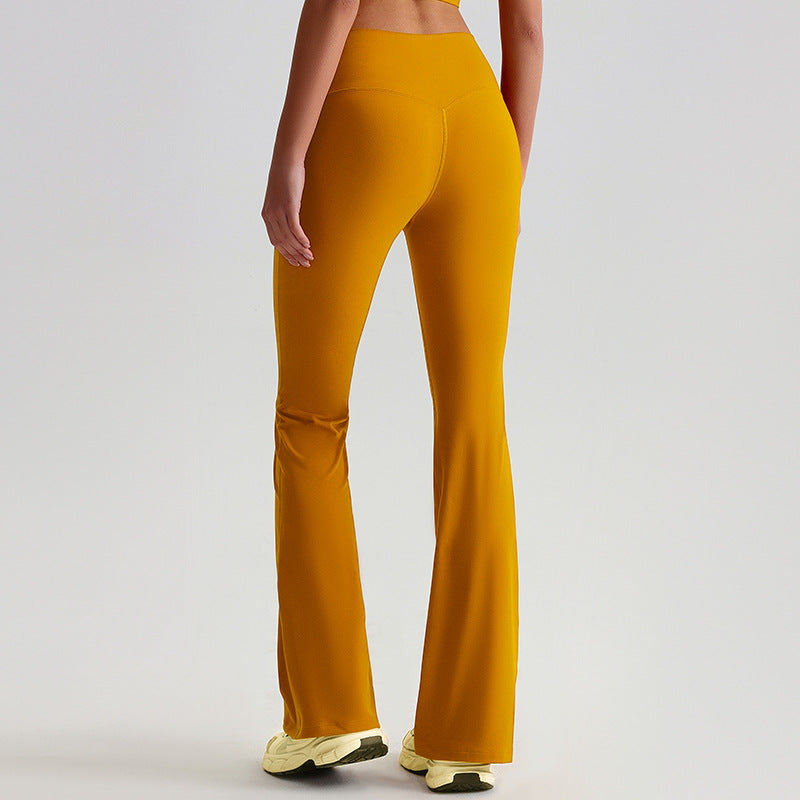 Wide-leg Bell-bottoms Tight Nude Feel Hip Raise Yoga Pants