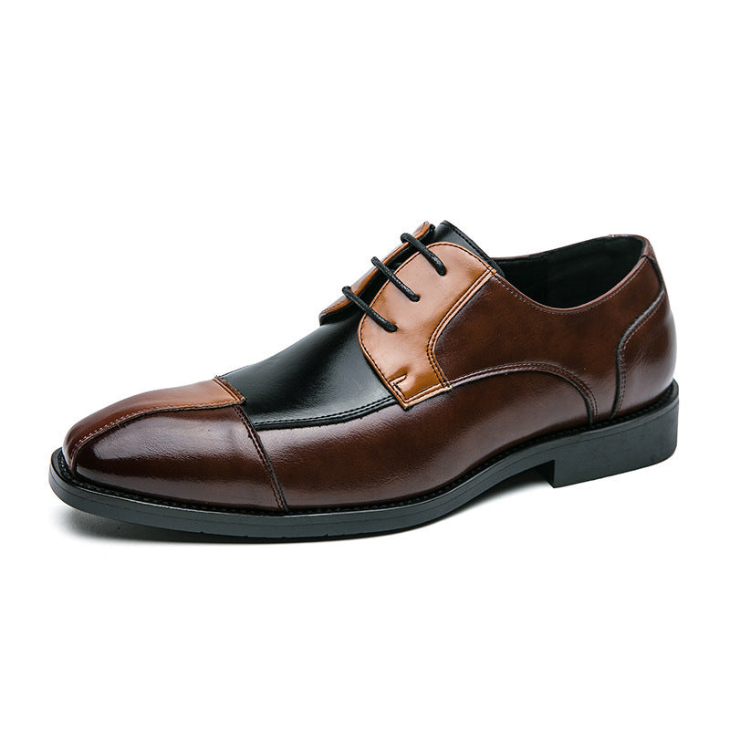 Men's Large Size Square Toe Leather Shoes