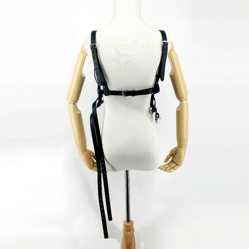 Women's Leather Bra Clothing With Body Chains Ornament