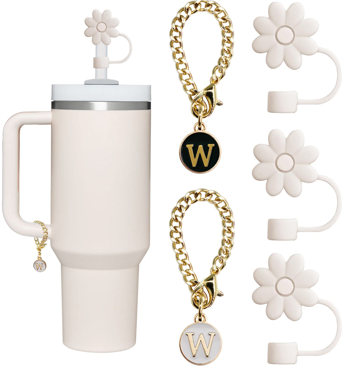 Tumbler Letter Handle Charms - 5PCS
