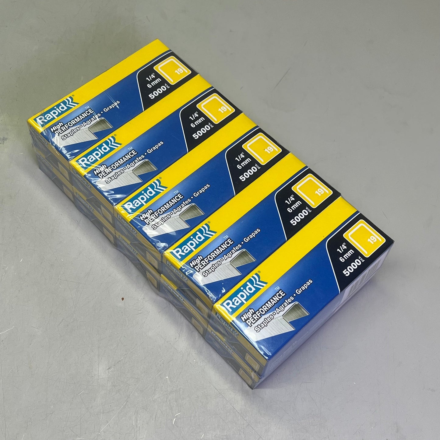 ZA@ RAPID (5 PACK, 5000 EACH) High Performance Staples 1/4" 6mm Silver 23391100