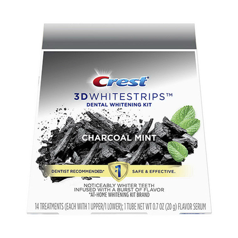 Crest 3D Whitestrips Dental Whitening Kit, Charcoal Mint