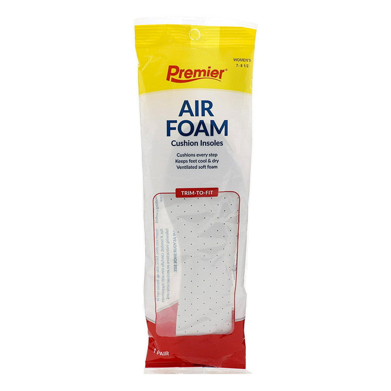 Premier Air Foam Cushion Insoles For Women [Size: 7-8 1/2] 1 Pair