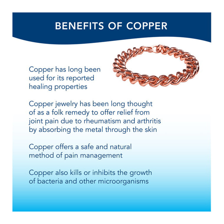 Apex Health Aids Copper Bracelet Wide Link Size 9