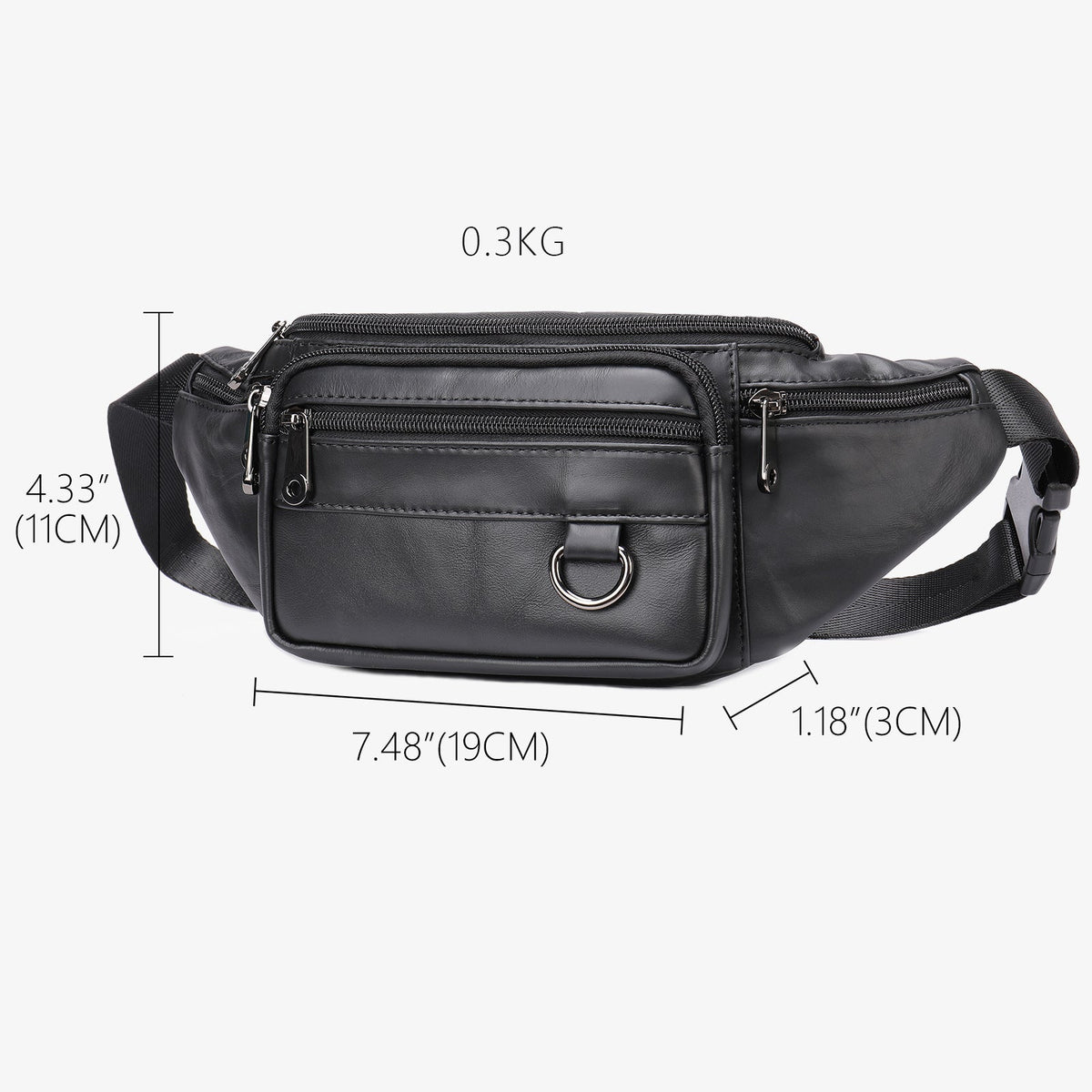 Men's Leather Phone Belt Chest Bag