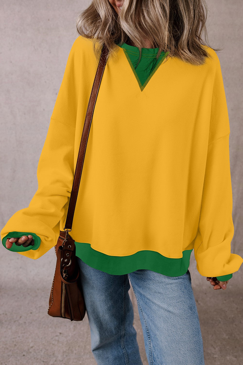 Back-to-School Contrast Sweatshirt